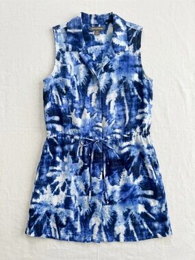 Tommy Bahama Blue Tie-Dye Sleeveless Kids One-Piece